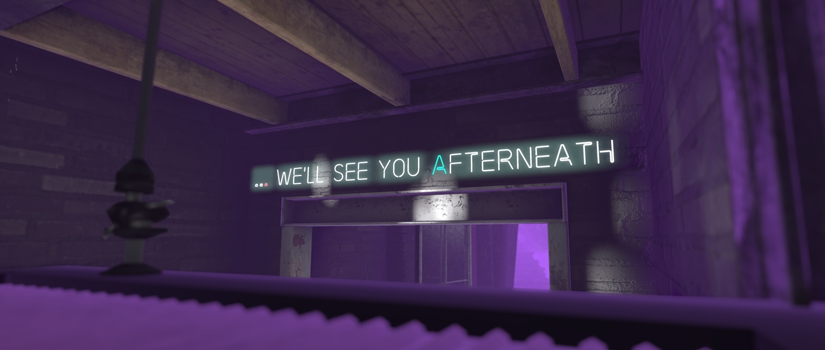 Afterneath neon sign