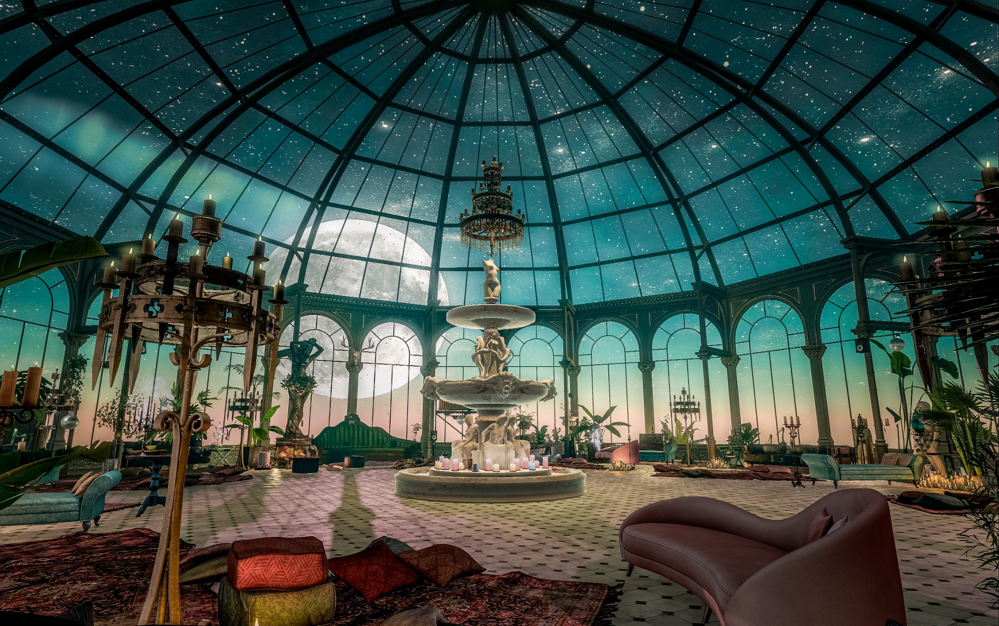 The Observatory beneath the moon